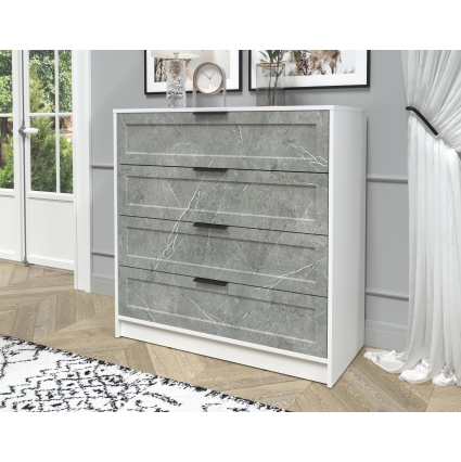 Kомод Тренд КТ-К100 (Белый ЛДСП/ Керамика ЛМДФ) Ш1000 В1020 Г451